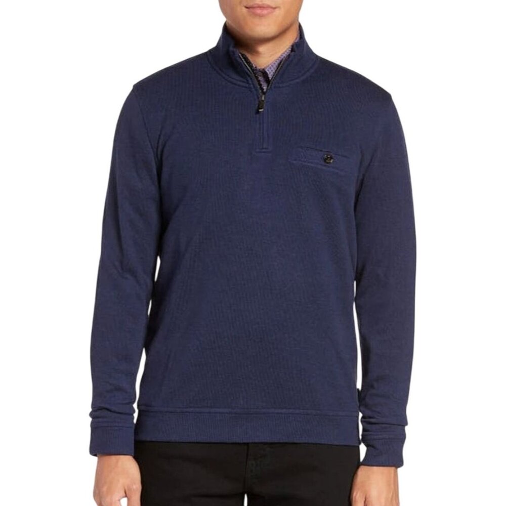 Ted Baker London Men's Valerio Quarter Zip Pullover Sweater 7 3XL